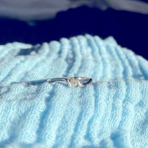 1/10 Carat White Gold Ring, size 8